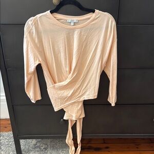 Joie Peach Tie-Front Top
